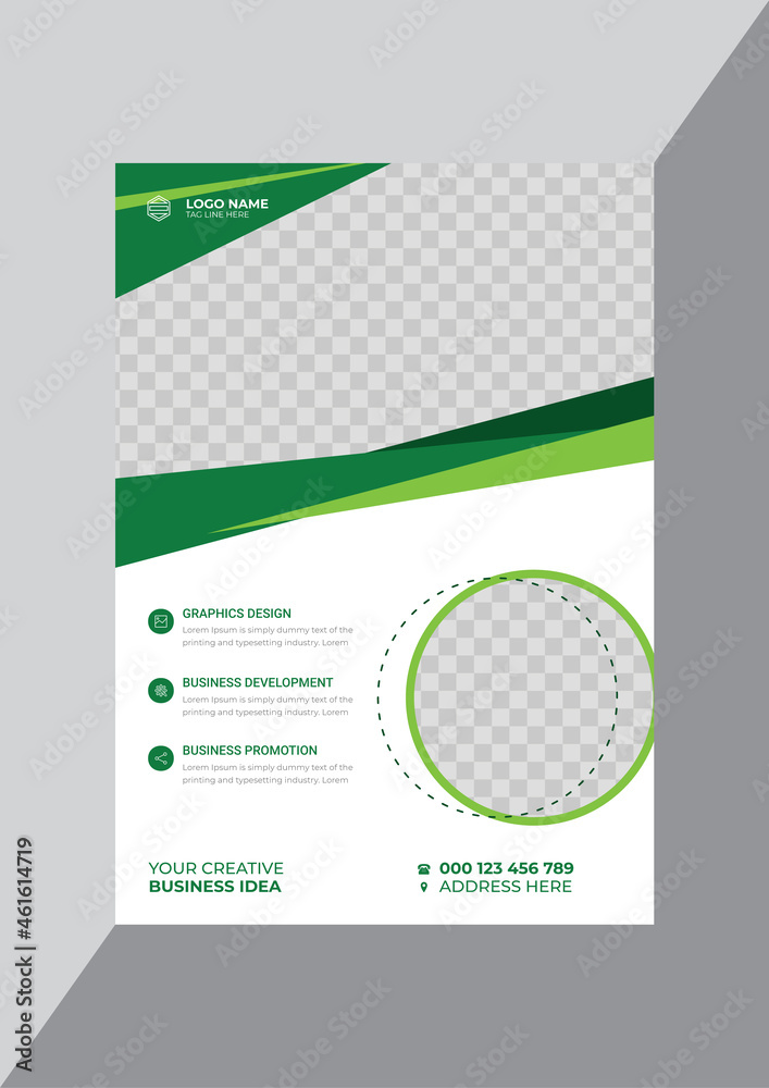 Modern creative business flyer design template