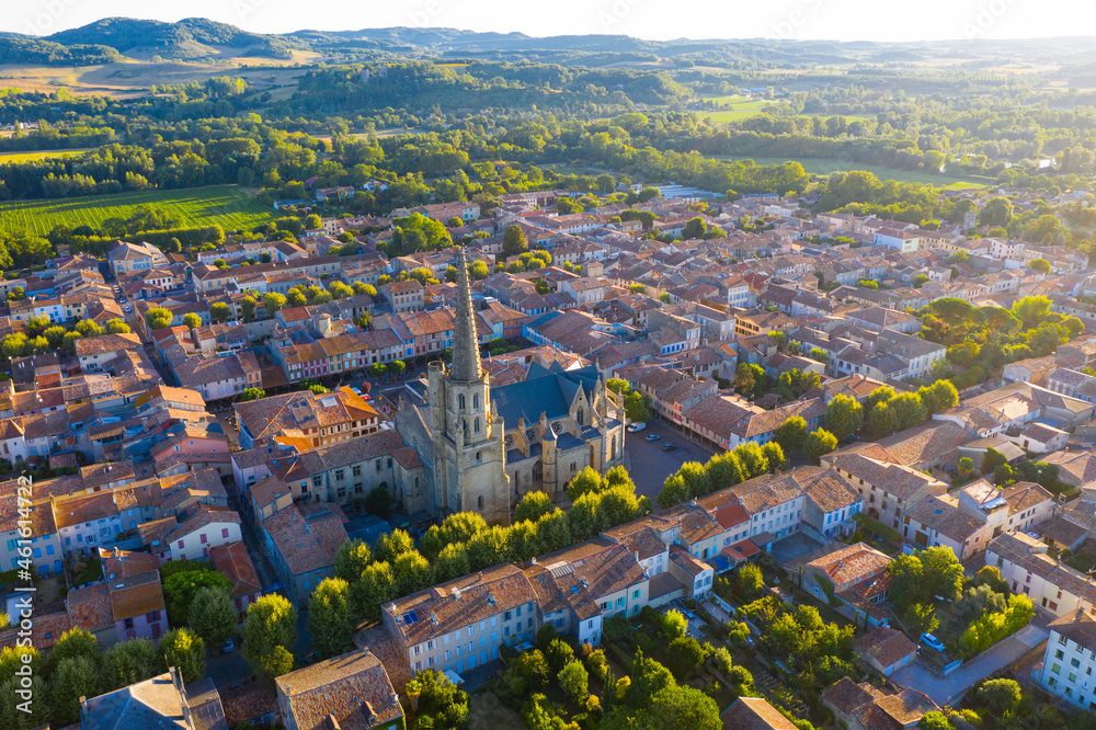 Φωτογραφία Aerial view of Mirepoix commune in Haute-Garonne department, southwestern France