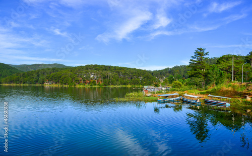 Beautiful lake scenery in Dalat  Vietnam