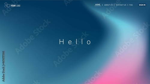 Website Landing Page Template Design, Abstract Modern design for website