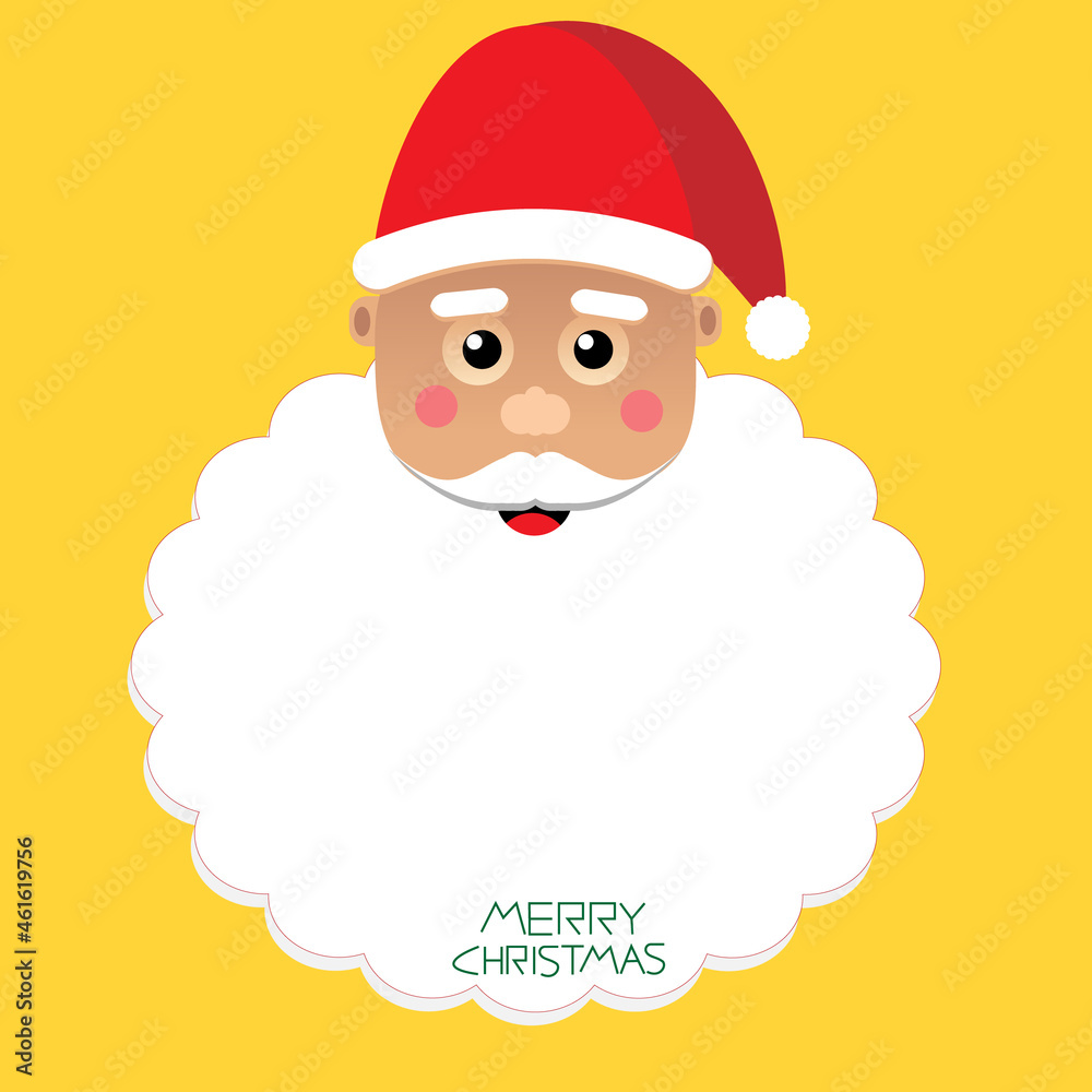 Santa Claus with white flower card.Christmas advertising design for greeting card, promotion banners,discount,sale, posters,tag,stickers and labels. copy space for text.vector illustration. Santa Claus with white flower card.Christmas advertising design for greeting card, promotion banners,discount,sale, posters,tag,stickers and labels. copy space for text.vector illustration.