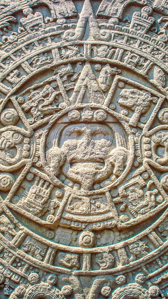 Aztec stone face