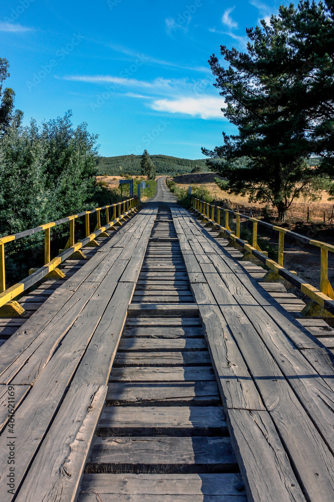 Wooden bridge on the south of Chile Wooden bridge on the south of Chile