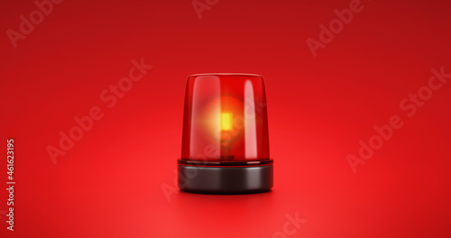 Tableau sur toile Red emergency siren urgency alert and security police attention light signal or beacon flash ambulance rescue danger alarm sign on car warning background with traffic glowing bulb accident