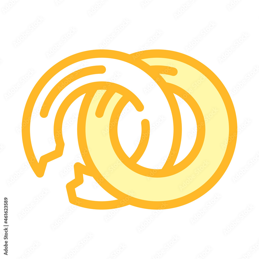 Fototapeta premium broken ring color icon vector. broken ring sign. isolated symbol illustration