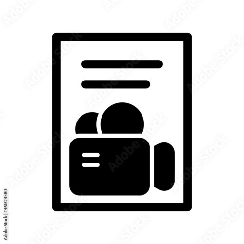 Vlog Glyph Vector Icon Design