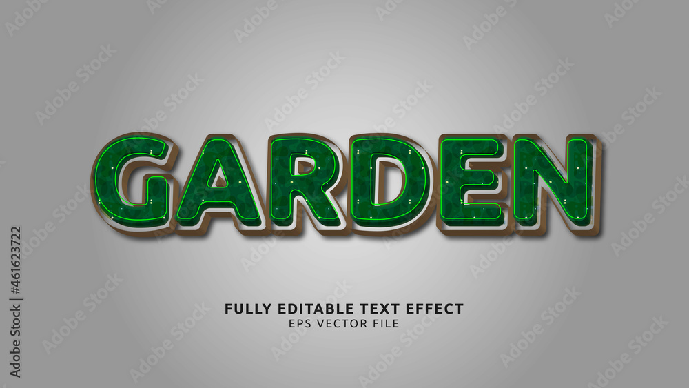 Green Garden Editable Text Effect Green Garden Editable Text Effect