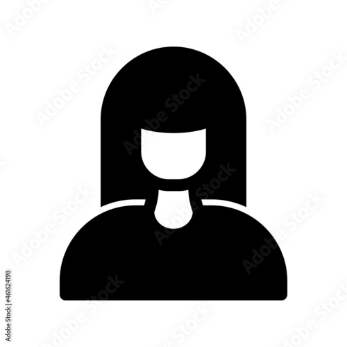 Girlfriend Glyph Vector Icon Design