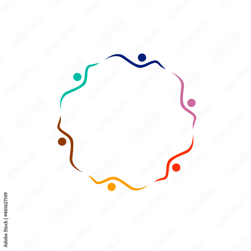 Fototapeta premium People Together Team, Teamwork, People Connected Sign, Symbol, Logo isolated on White