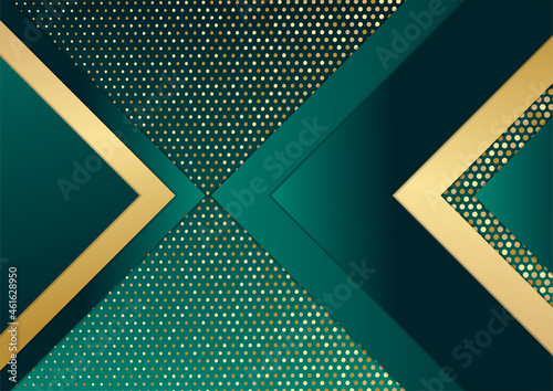 Wallpaper Mural Luxury dark green and gold abstract background Torontodigital.ca