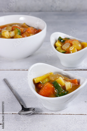 Indonesian fruits salad, Rujak kweni or kuweni is usually made from a mixture of various kinds of fruit and spices mixed with mango kweni sauce and chilies. Olso known as rujak Aceh photo