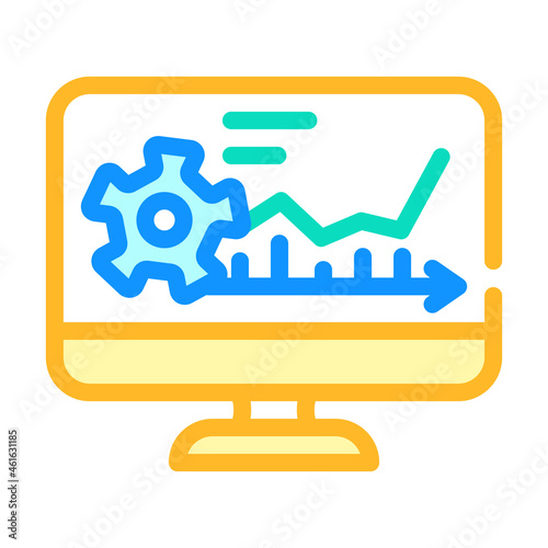 software erp color icon vector. software erp sign. isolated symbol illustration