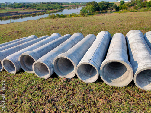 Wallpaper Mural Concrete or cement drainage pipes needed for construction Torontodigital.ca