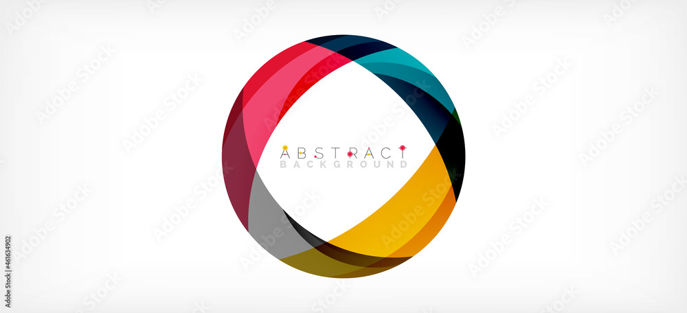 Color circle shapes, minimal geometric background. Trendy dynamic composition. Vector Illustration For Wallpaper, Banner, Background, Landing Page Color circle shapes, minimal geometric background. Trendy dynamic composition. Vector Illustration For Wallpaper, Banner, Background, Landing Page