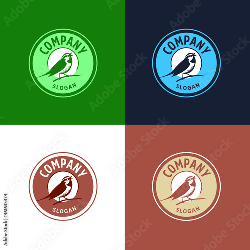 Logo uccello natura simbolo grafico
