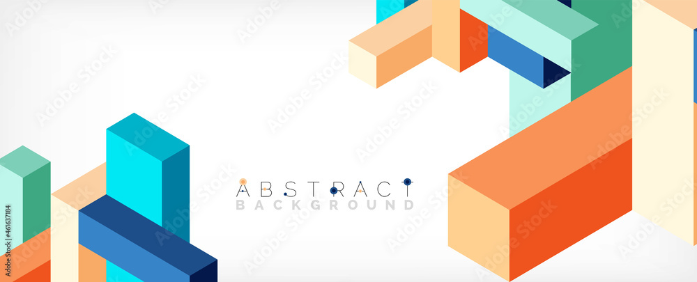 Abstract background. 3d cubes, cubic elements and blocks. Techno or business concept for wallpaper, banner, background, landing page Abstract background. 3d cubes, cubic elements and blocks. Techno or business concept for wallpaper, banner, background, landing page