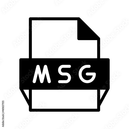 Msg Glyph Vector Icon Design