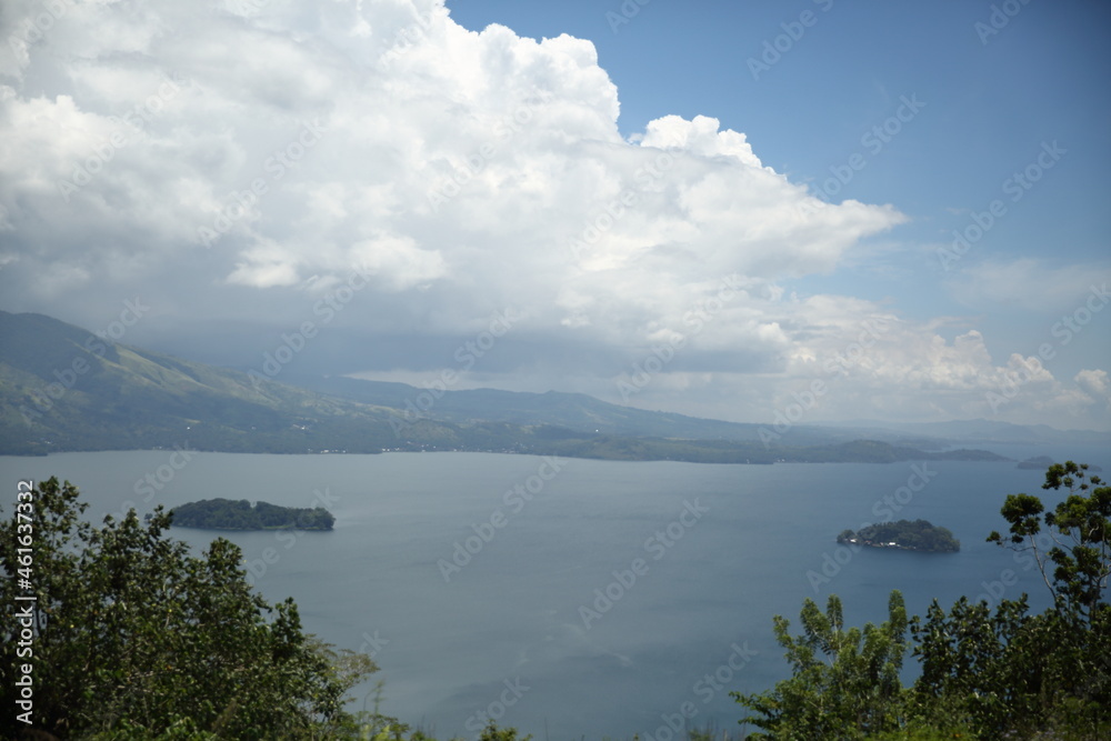 summer scenery of lake lanao in mindanao island