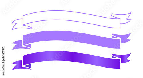 ribbon label purple for decoration banner  ribbon sticker frame for tag label decorative  ribbon badge sign set