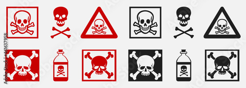 Danger Skull Icon Elements