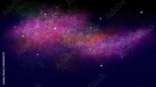 Fototapeta Naklejka Na Ścianę i Meble -  Dramatic space colorful and amazing star universe. Background for your content like as video, gaming, broadcast, streaming, promotion, advertise, presentation, sport, marketing, webinar, education etc