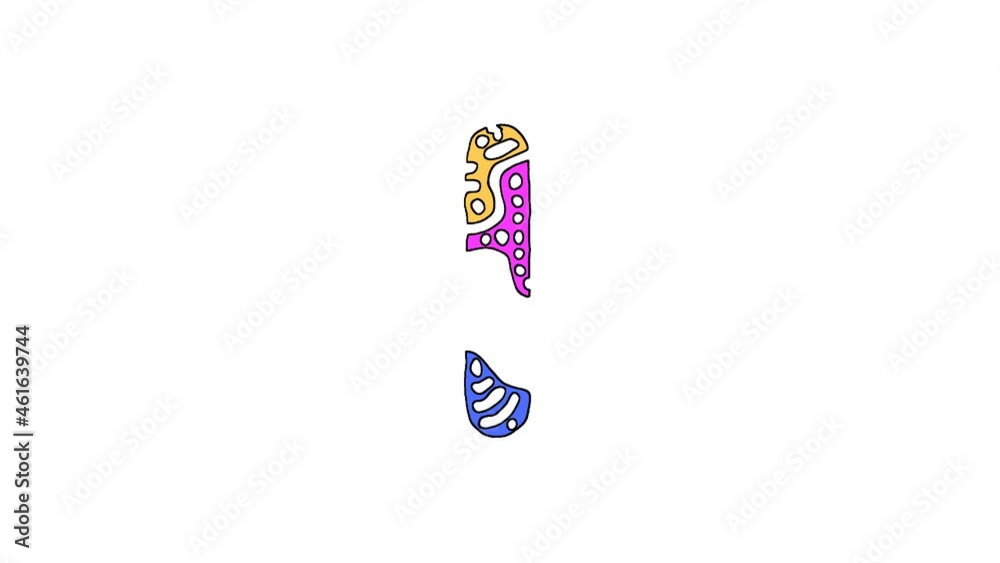 Letter I isolated on clear White background. 4K video. Animated cartoon Unique font. Colorful contrasting fun doodle symbol, ornament. Capital Letter I for app interface, sci-fi fiction game. Letter I isolated on clear White background. 4K video. Animated cartoon Unique font. Colorful contrasting fun doodle symbol, ornament. Capital Letter I for app interface, sci-fi fiction game.