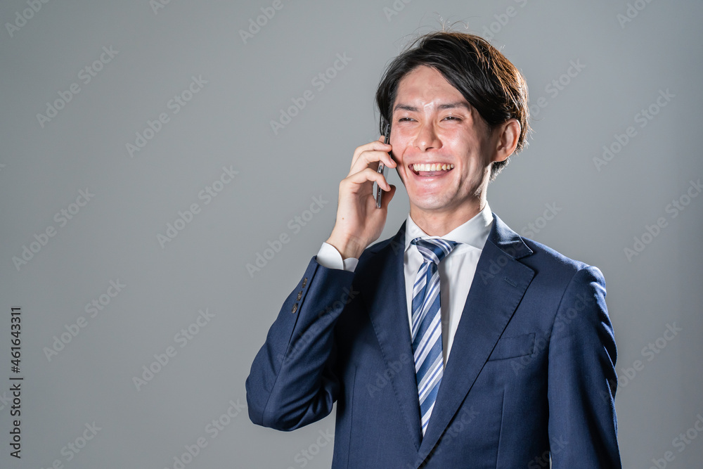 若いビジネスマン・スマホ・電話 若いビジネスマン・スマホ・電話