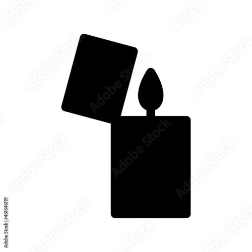 Flammable Glyph Vector Icon Design