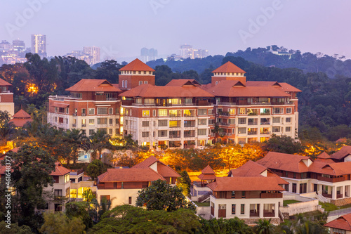 Canvas Print The Luxury Condominiums of Kuala Lumpur City, Malaysia.