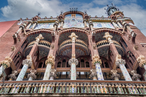 Palau de la Música Catalana. The mission the Foundation is to promote music, particularly choir singing, knowledge and dissemination of cultural heritage and opera in Barcelona, catalonia, spain photo