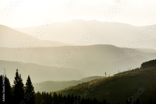 Sunset in Carpathians