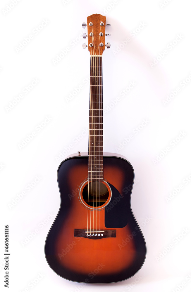 Guitar on a white background, music