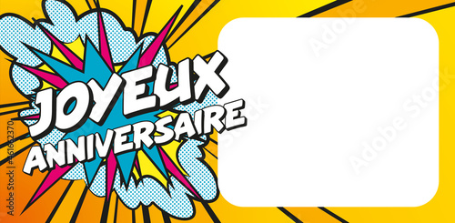 Carte Joyeux Anniversaire POPART CC 4
