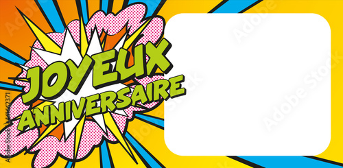 Carte Joyeux Anniversaire POPART CC