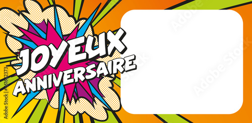 Carte Joyeux Anniversaire POPART CC 3