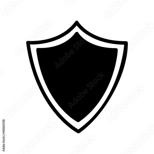 Shield Glyph Vector Icon Design