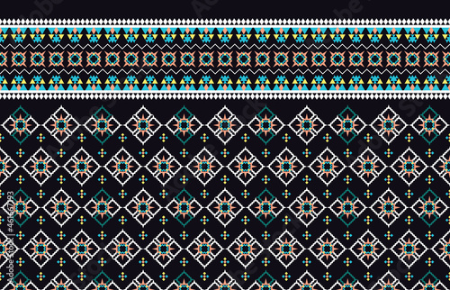 Geometric Fabric aztec pattern seamless Vector illustration