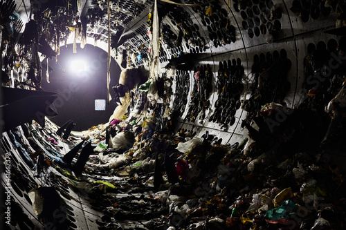 Cuadro en lienzo Grodno, Belarus - October 2018: Modern waste sorting plant
