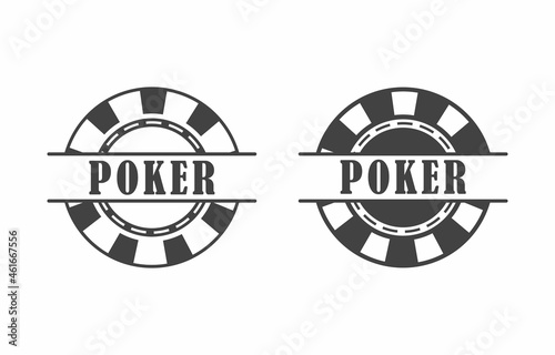 Poker Chip Queen, Texas Holdem, Clubs Playing Card, Gambling, Casino Betting. Design Logo Template. Poker Chip. Poker Chip. Poker Chip photo