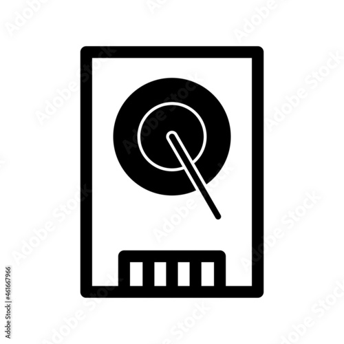 Hard Drive Glyph Vector Icon Design