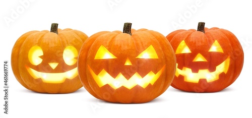 かぼちゃ ハロウィン ジャックオランタン イラスト リアル セット