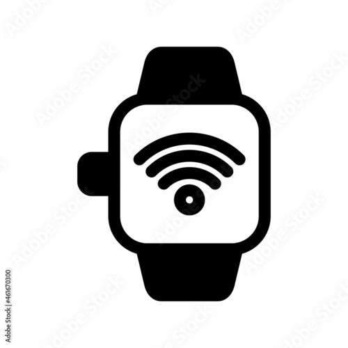 Smartwatch Glyph Vector Icon Design