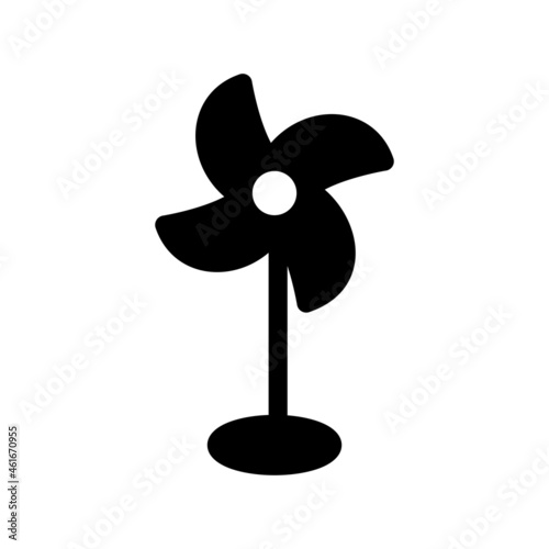 Fan Glyph Vector Icon Design