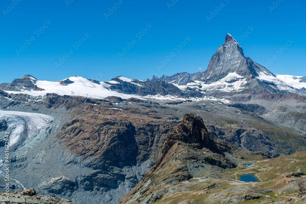 Swiss Alps, view on iconic Matterhorn