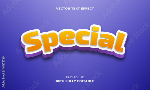 New 3D Special Editable Vector Text Effect