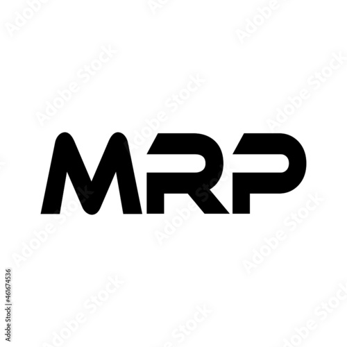 MRP letter logo design with white background in illustrator, vector logo modern alphabet font overlap style. calligraphy designs for logo, Poster, Invitation, etc. photo