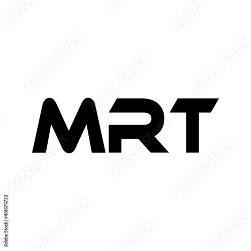 MRT letter logo design with white background in illustrator, vector logo modern alphabet font overlap style. calligraphy designs for logo, Poster, Invitation, etc.