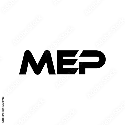 MEP letter logo design with white background in illustrator, vector logo modern alphabet font overlap style. calligraphy designs for logo, Poster, Invitation, etc. photo