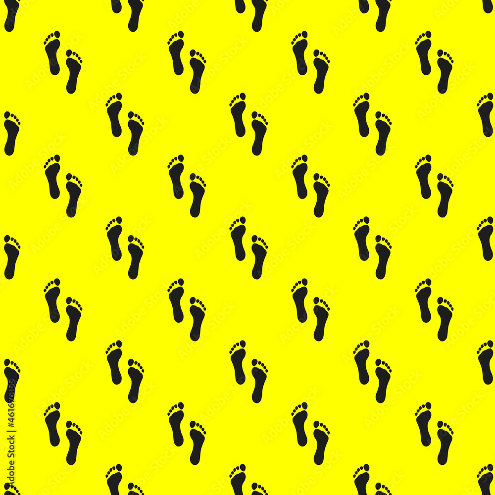 the trace of a man on a yellow background. black trail. seamless drawing of images of a human footprint on a yellow background. top view on the trail.3d rendering. 3d image. the trace of a man on a yellow background. black trail. seamless drawing of images of a human footprint on a yellow background. top view on the trail.3d rendering. 3d image.