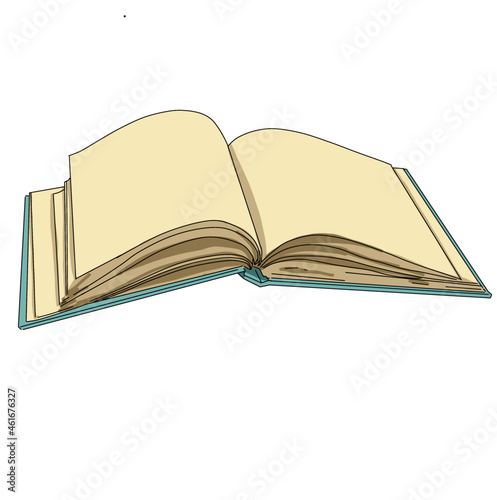 open book with blank pages